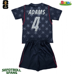 Förenta stater Tyler Adams #4 Bortaställ Barn VM 2026 Kortärmad (+ Korta byxor)